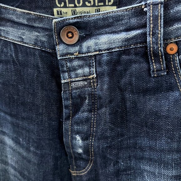 CLOSED Made in Italy Distressed REDDING Denim Jeans Slim Pants - Picture 9 of 14